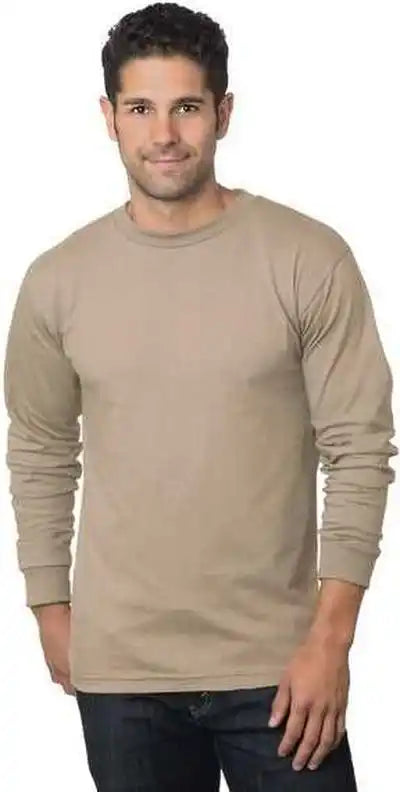 Bayside 6100 Usa-made Long Sleeve T-shirt - Sand