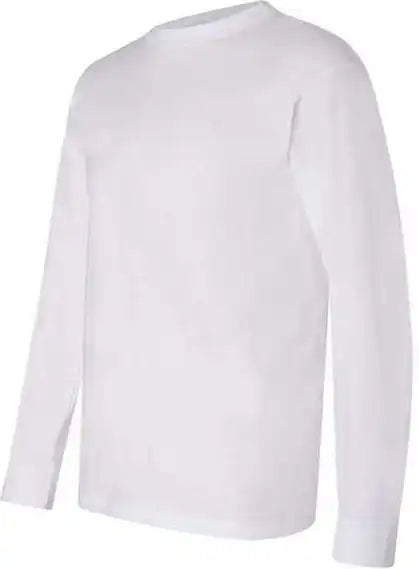 Bayside 6100 Usa Made Long Sleeve t Shirt White