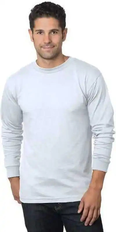 Bayside 6100 Usa Made Long Sleeve t Shirt White