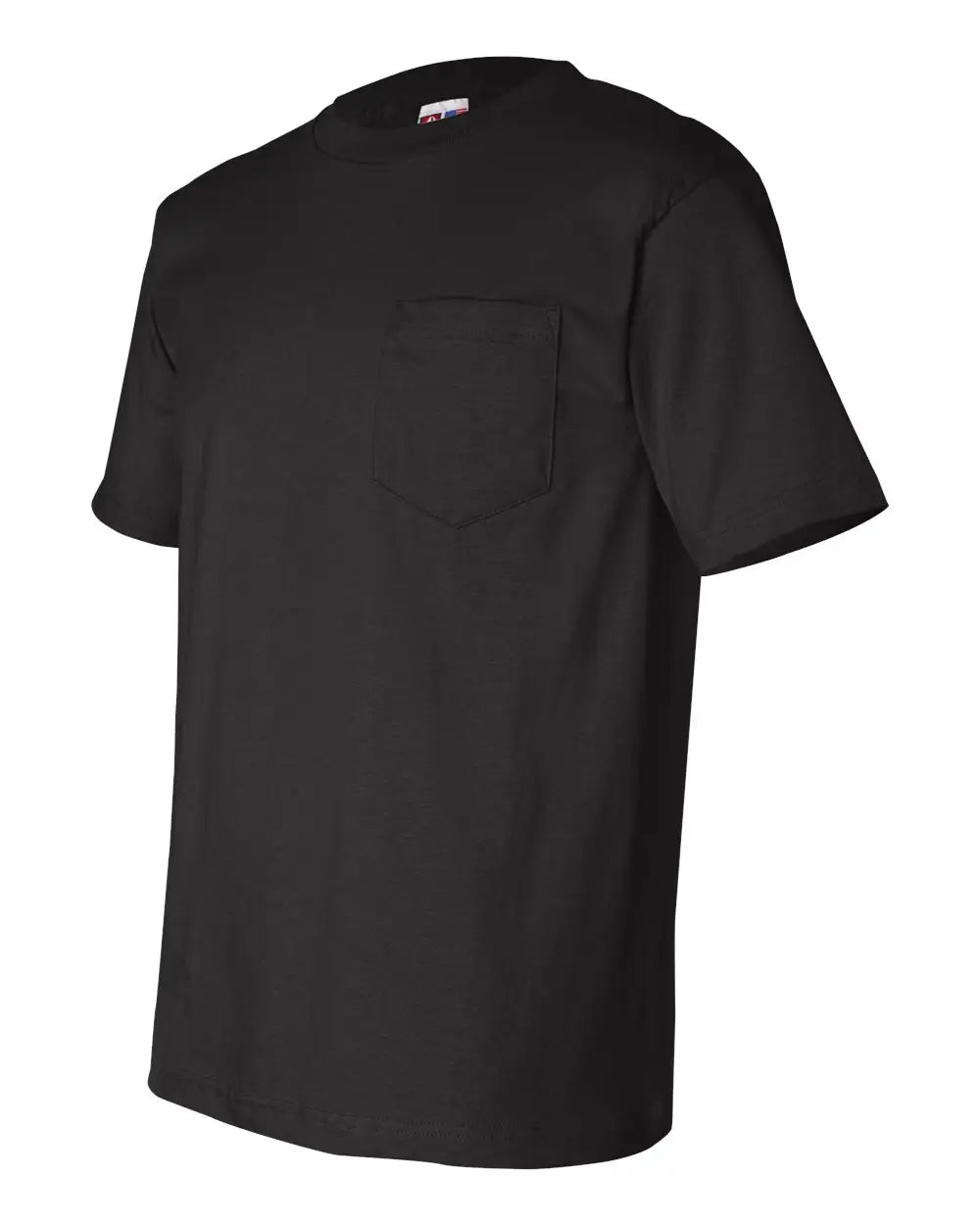 Bayside 7100 Usa-made Pocket T-shirt - Black - s