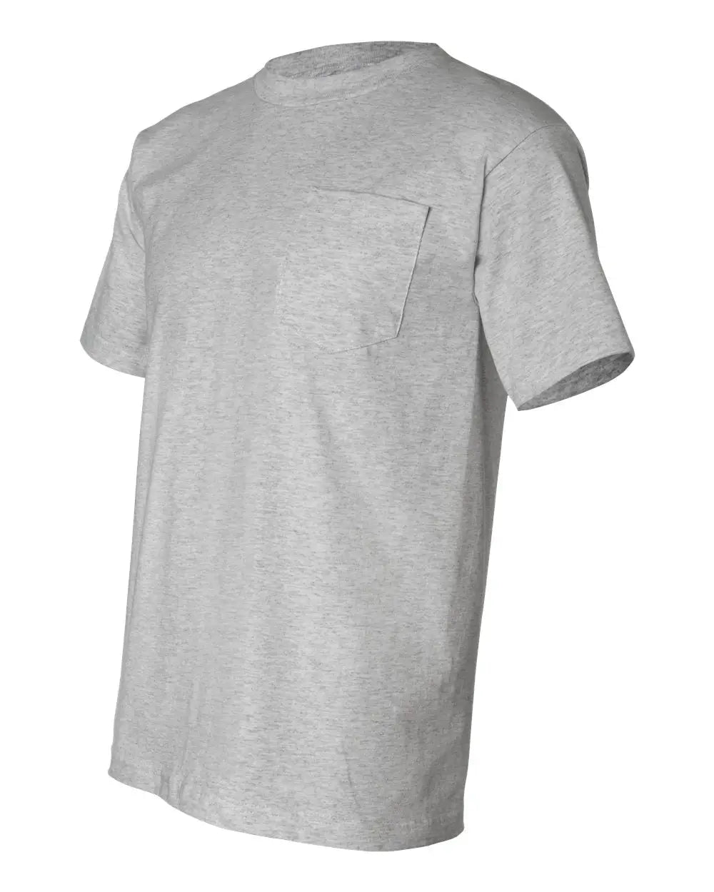 Bayside 7100 Usa-made Pocket T-shirt - Dark Ash - Gray / s