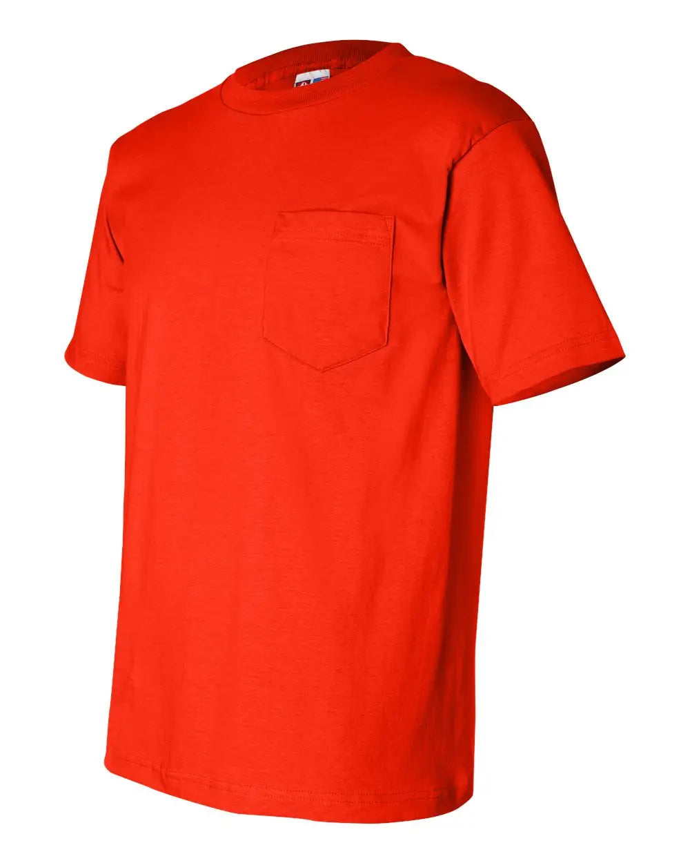 Bayside 7100 Usa-made Pocket T-shirt - Orange - Forest / s