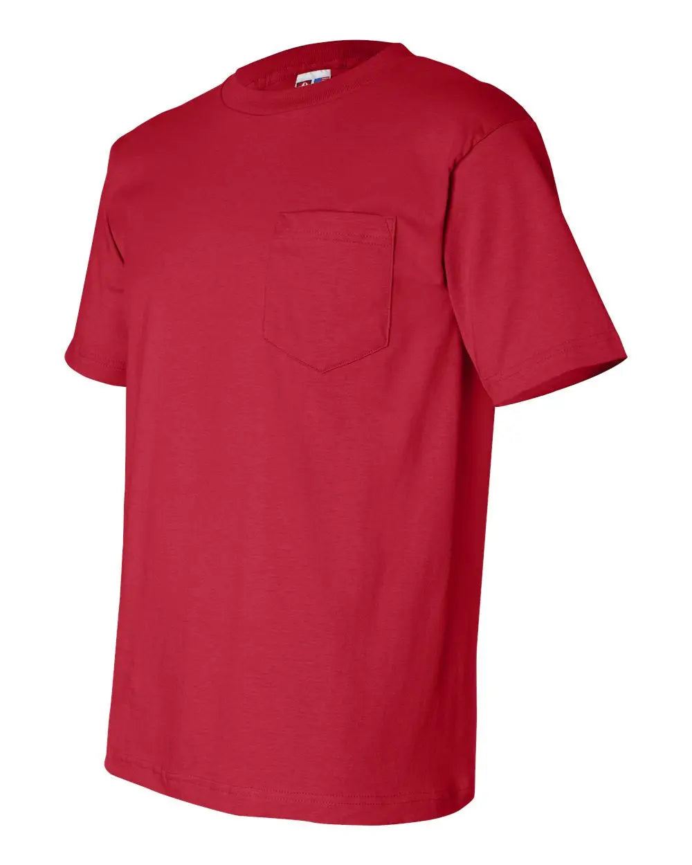 Bayside 7100 Usa-made Pocket T-shirt - Red