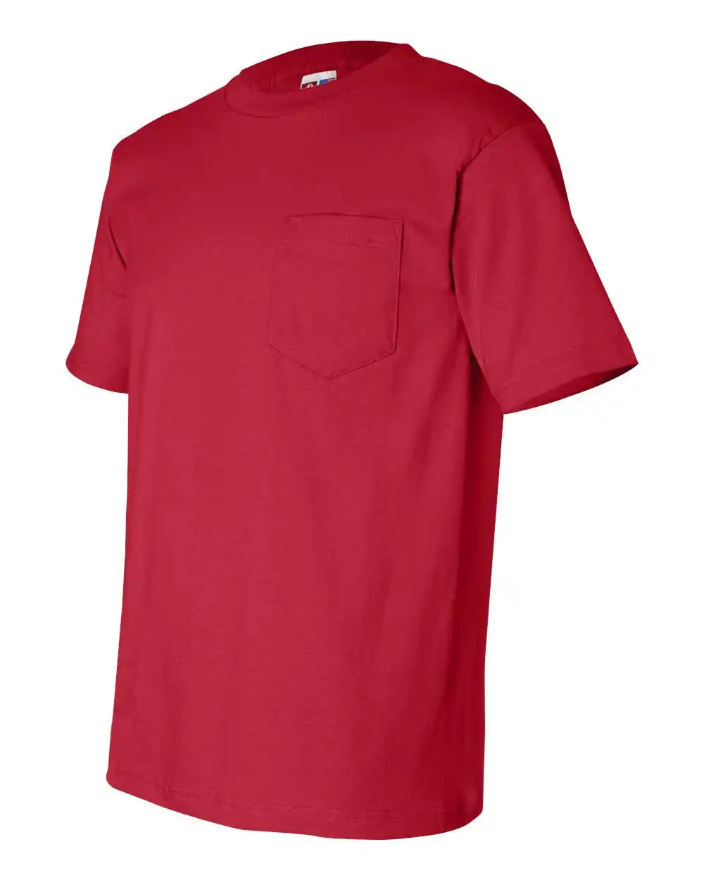 Bayside 7100 Usa-made Pocket T-shirt - Red - s