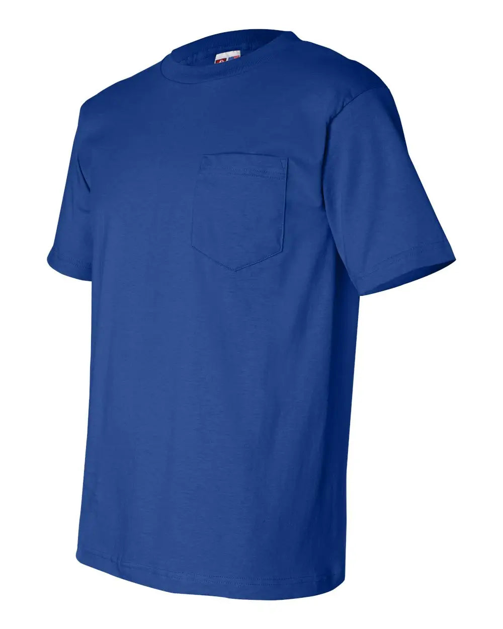 Bayside 7100 Usa-made Pocket T-shirt - Royal Blue - s