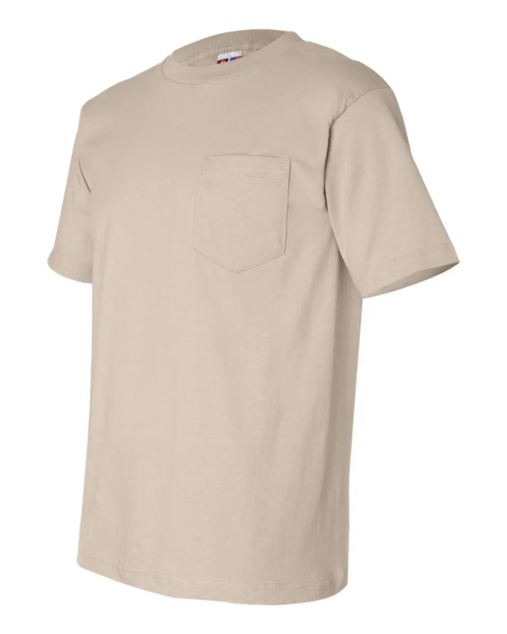 Bayside 7100 Usa-made Pocket T-shirt - Sand