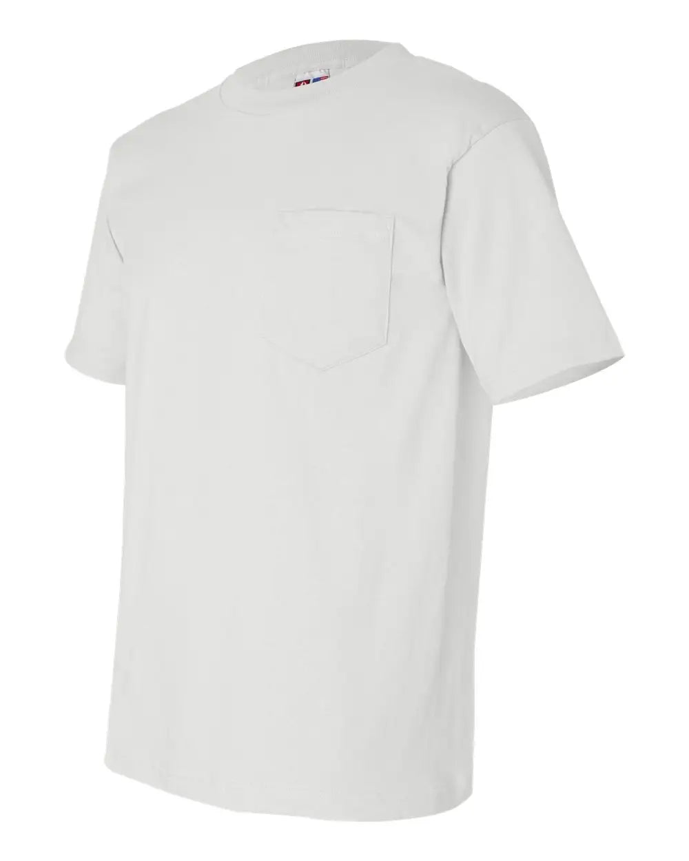 Bayside 7100 Usa-made Pocket T-shirt - White - s