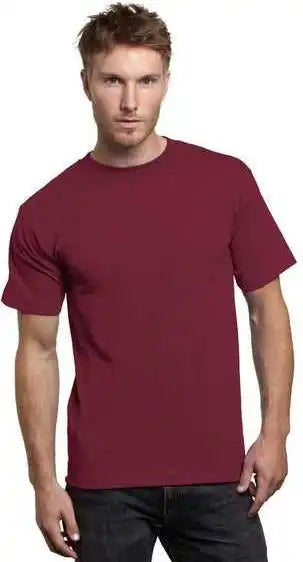 Bayside 7100 Usa-made Short Sleeve T-shirt with a Pocket - Burgundy