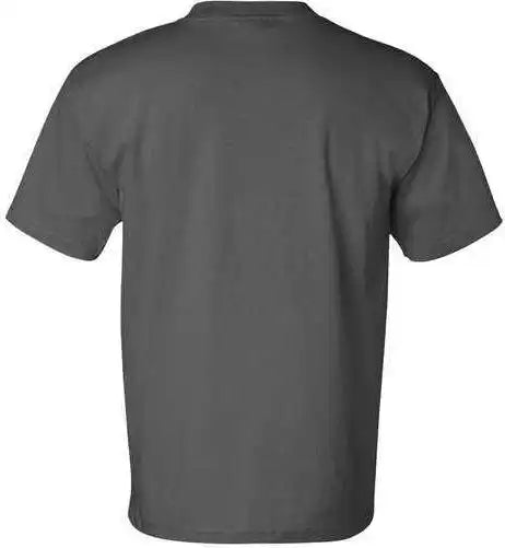 Bayside 7100 Usa Made Short Sleeve t Shirt with a Pocket Charcoal