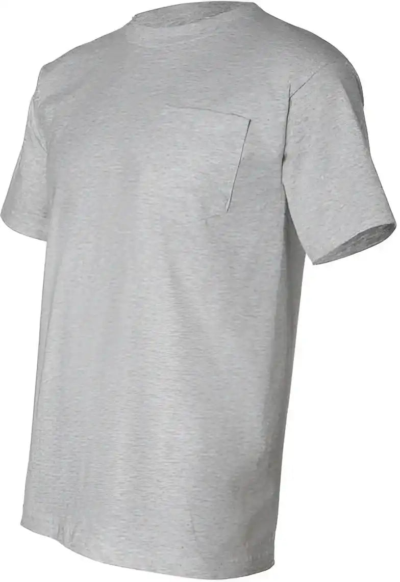 Bayside 7100 Usa-made Short Sleeve T-shirt with a Pocket - Dark Ash