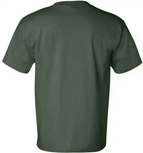 Bayside 7100 Usa Made Short Sleeve t Shirt with a Pocket Forest Green