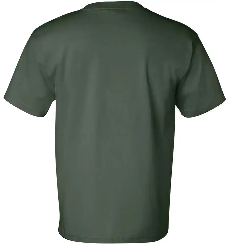Bayside 7100 Usa-made Short Sleeve T-shirt with a Pocket - Forest Green