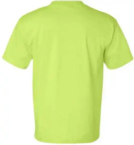 Bayside 7100 Usa-made Short Sleeve T-shirt with a Pocket - Lime Green
