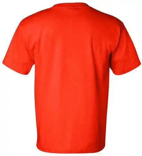 Bayside 7100 Usa Made Short Sleeve t Shirt with a Pocket Orange
