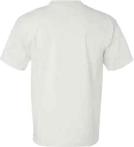 Bayside 7100 Usa Made Short Sleeve t Shirt with a Pocket White