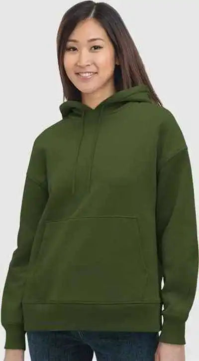 Bayside 7760 Women’s Usa-made Hooded Sweatshirt - Olive Green