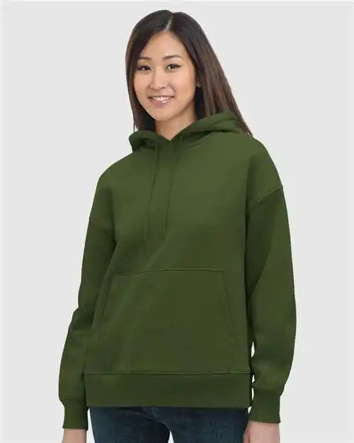 Bayside 7760b Women’s Usa-made Hooded Sweatshirt - 7760 - Olive Green - s