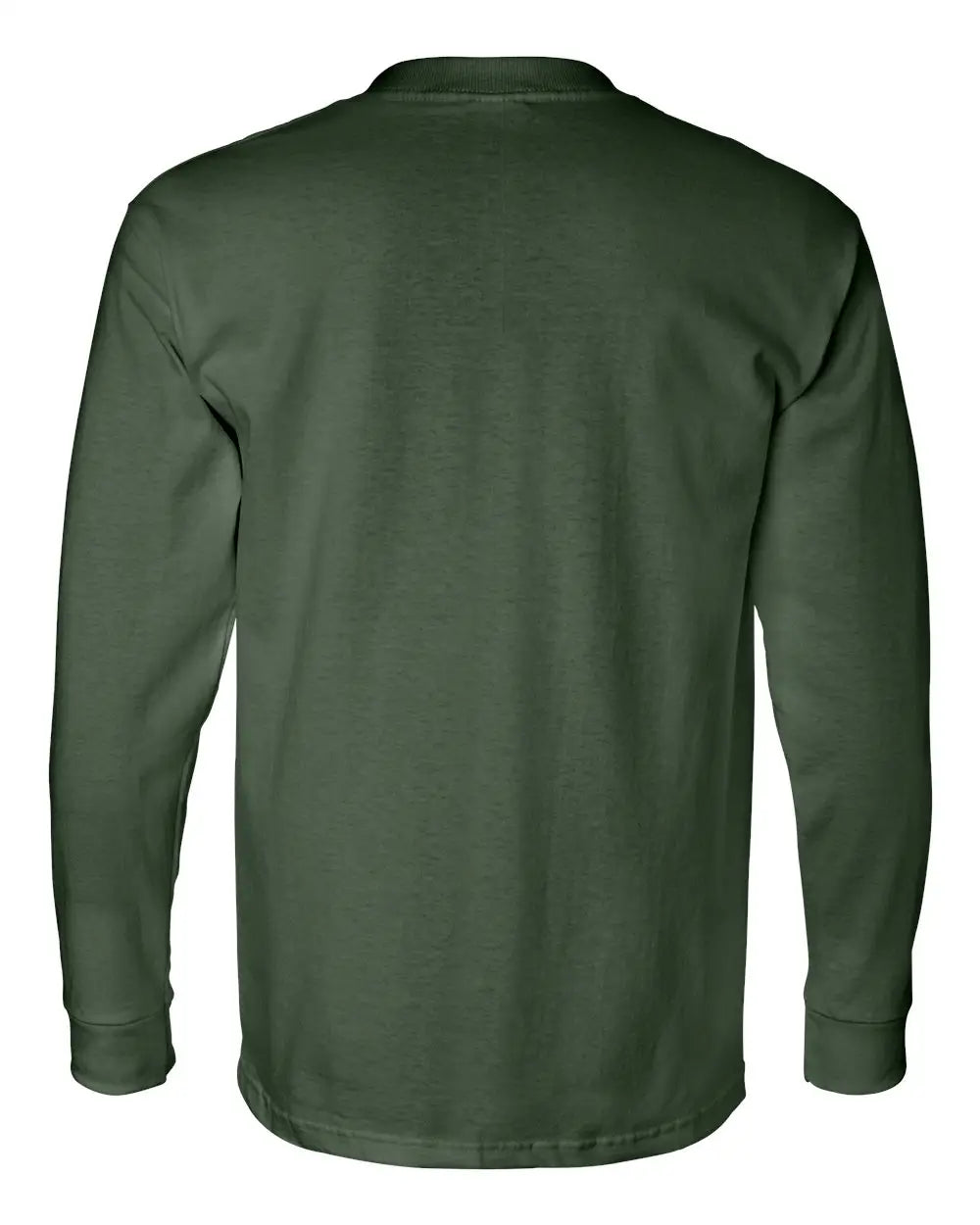 Bayside 8100 Usa-made Long Sleeve Pocket T-shirt - Forest Green