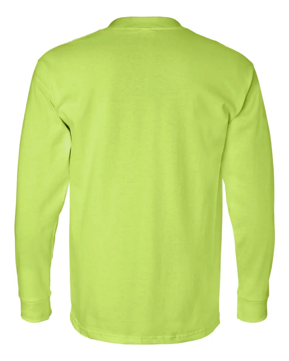 Bayside 8100 Usa-made Long Sleeve Pocket T-shirt - Lime Green