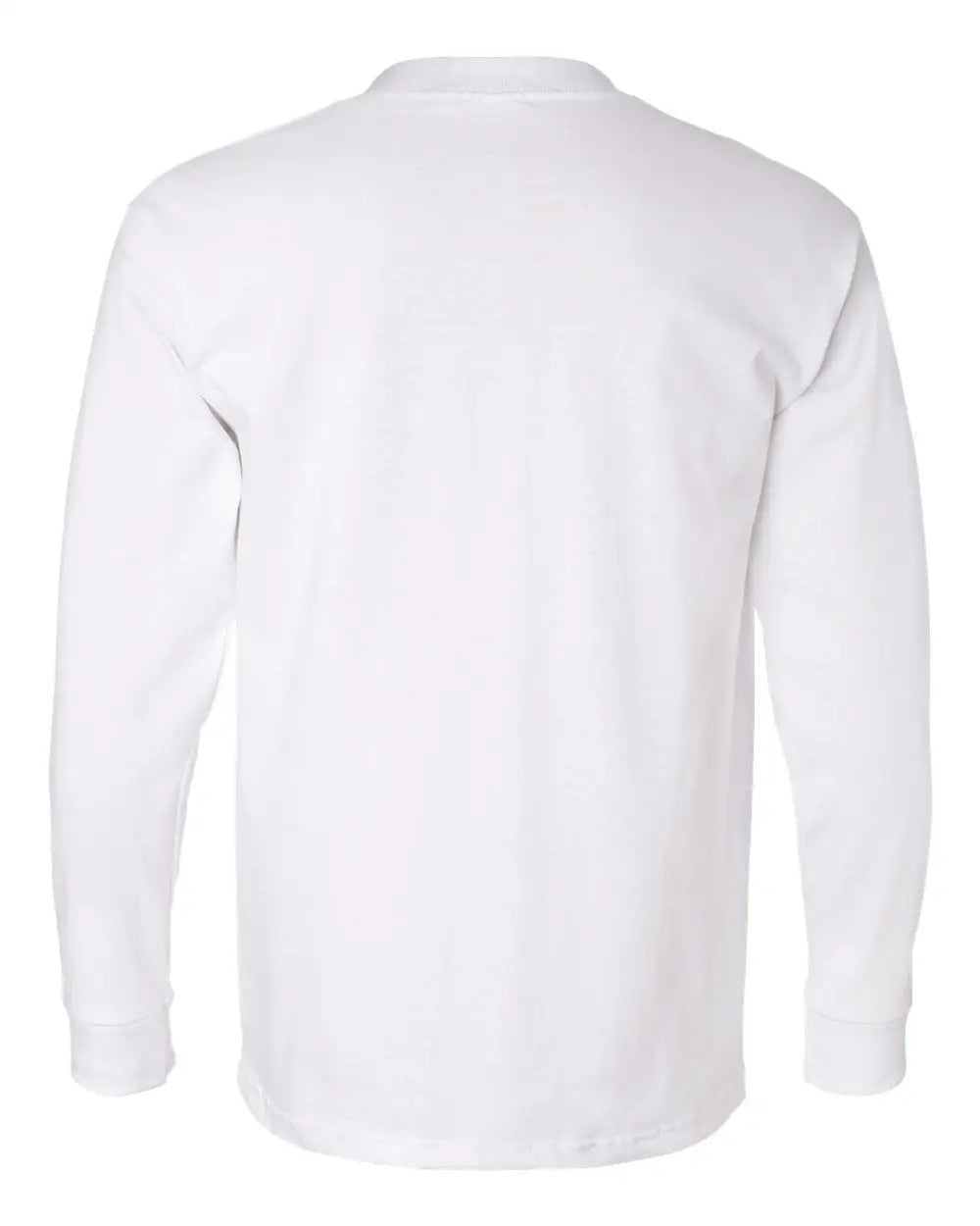 Bayside 8100 Usa-made Long Sleeve Pocket T-shirt - White