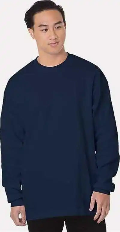 Bayside 8205 Usa-made Heavyweight Waffle Knit Thermal - Navy