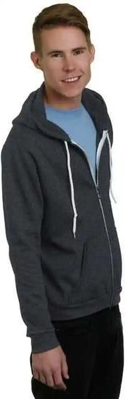 Bayside 875 Usa-made Unisex Full-zip Fleece Jacket - Charcoal Heather