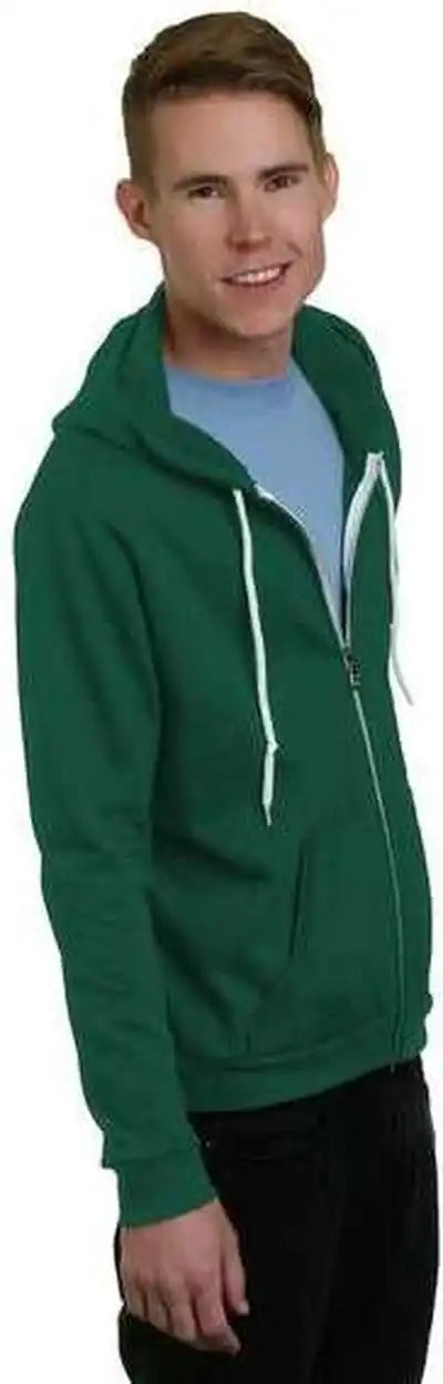 Bayside 875 Usa Made Unisex Full Zip Fleece Jacket Hunter Green