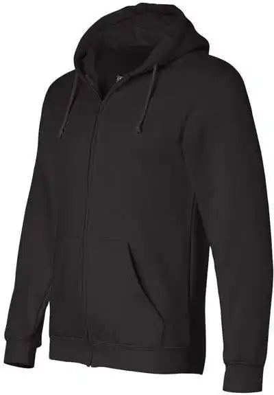 Bayside 900 Usa Made Full Zip Hooded Sweatshirt Black