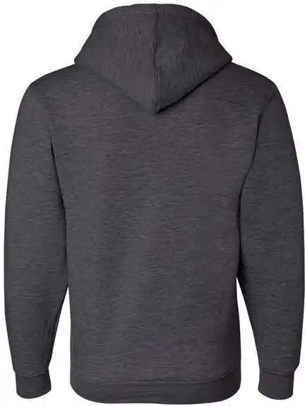 Bayside 900 Usa-made Full-zip Hooded Sweatshirt - Charcoal Heather