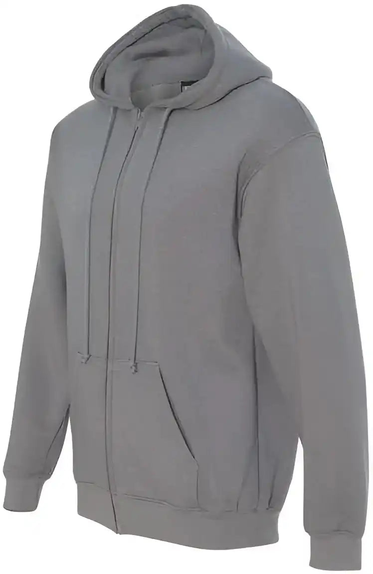 Bayside 900 Usa-made Full-zip Hooded Sweatshirt - Charcoal