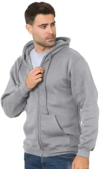Bayside 900 Usa-made Full-zip Hooded Sweatshirt - Dark Ash