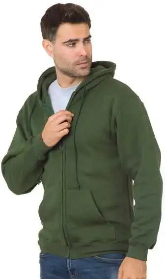 Bayside 900 Usa-made Full-zip Hooded Sweatshirt - Hunter Green