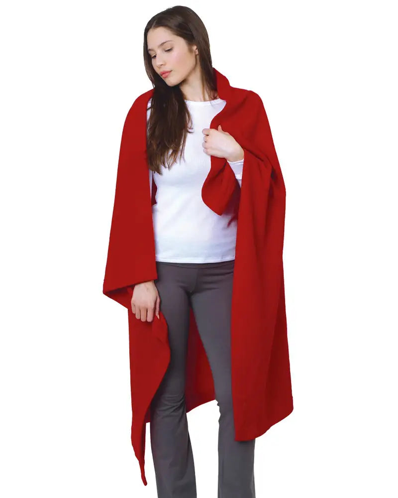 Bayside 9000b Usa-made Stadium Blanket Fleece - 9000 - Cardinal - one Size Fits Most