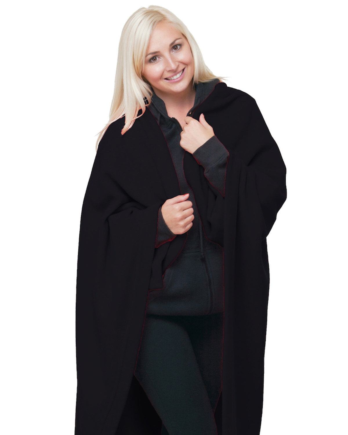 Bayside 9000b Usa-made Stadium Blanket Fleece - Black
