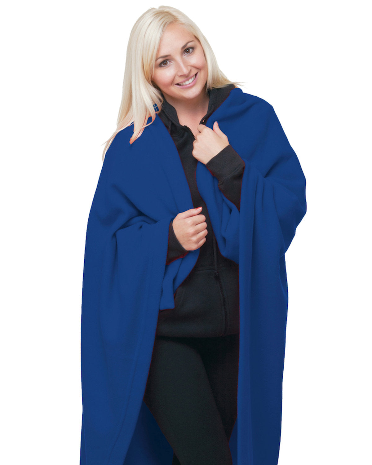 Bayside 9000b Usa-made Stadium Blanket Fleece - Royal Blue