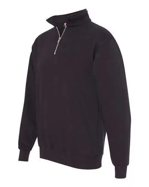 Bayside 920 Usa-made Quarter-zip Pullover Sweatshirt - Black