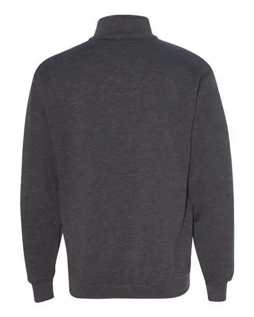 Bayside 920 Usa-made Quarter-zip Pullover Sweatshirt - Charcoal Heather