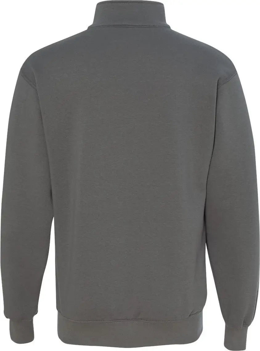 Bayside 920 Usa-made Quarter-zip Pullover Sweatshirt - Charcoal