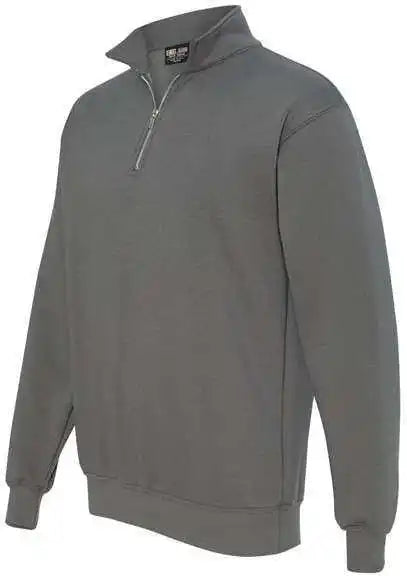 Bayside 920 Usa-made Quarter-zip Pullover Sweatshirt - Charcoal