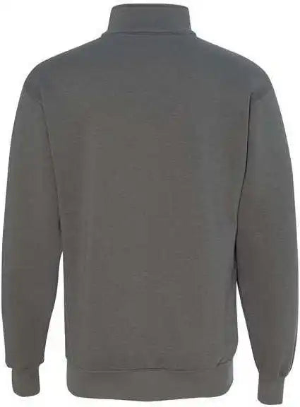 Bayside 920 Usa Made Quarter Zip Pullover Sweatshirt Charcoal