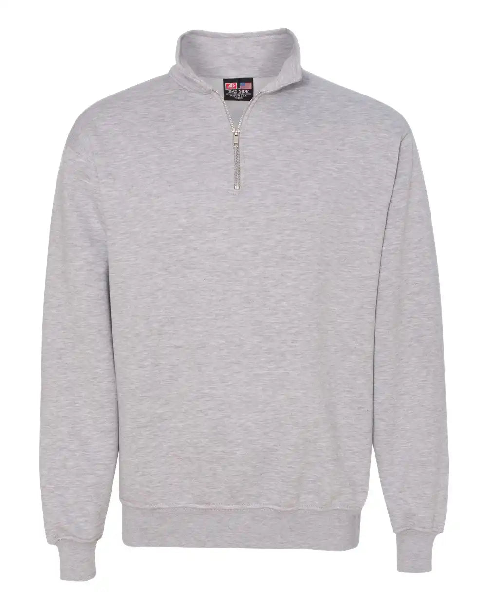 Bayside 920 Usa-made Quarter-zip Pullover Sweatshirt - Dark Ash - s
