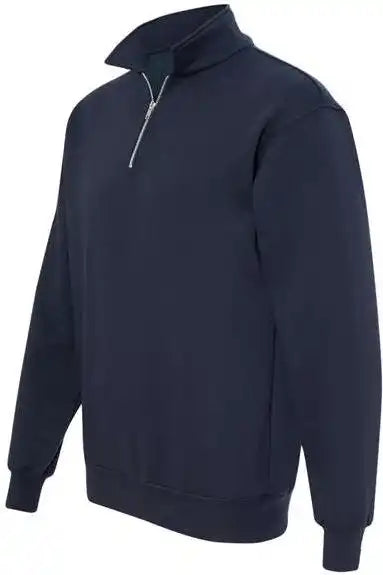 Bayside 920 Usa Made Quarter Zip Pullover Sweatshirt Navy