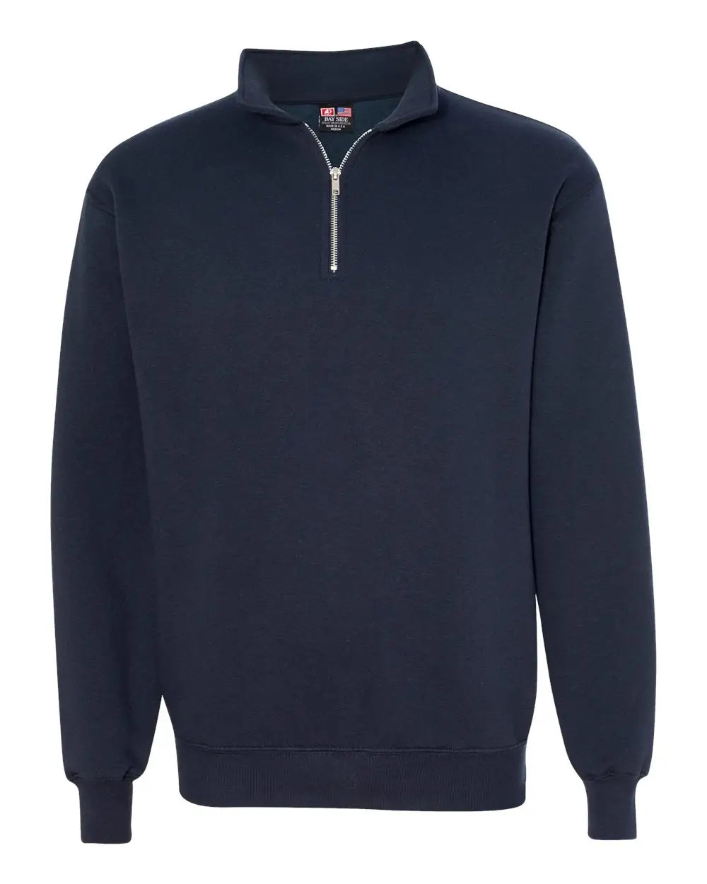Bayside 920 Usa-made Quarter-zip Pullover Sweatshirt - Navy