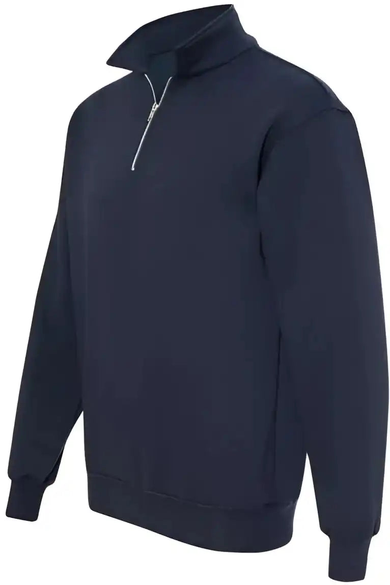 Bayside 920 Usa-made Quarter-zip Pullover Sweatshirt - Navy
