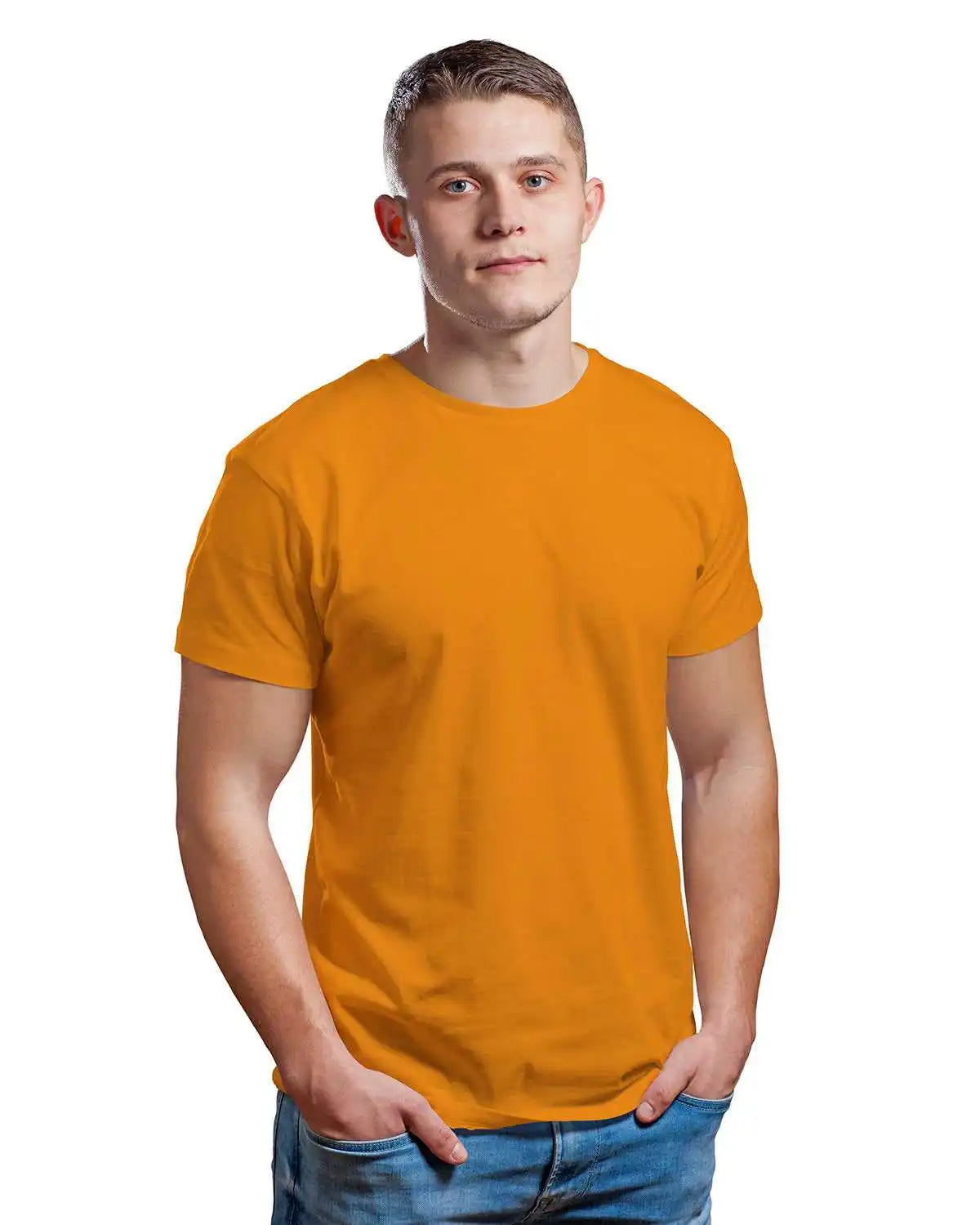 Bayside 9500 Unisex Fine Jersey Crew Tee - Gold