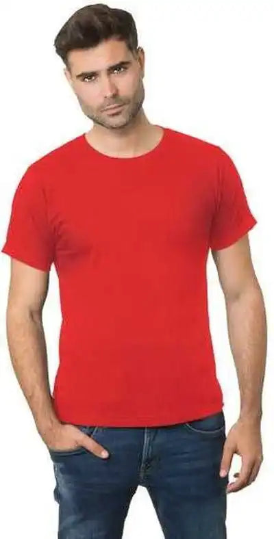 Bayside 9500 Unisex Fine Jersey Crew Tee Red