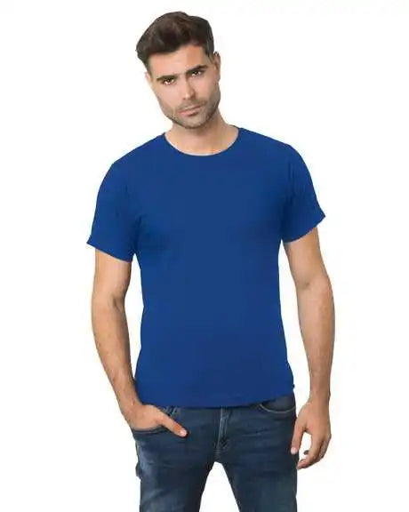 Bayside 9500 Unisex Fine Jersey Crew Tee Royal Blue