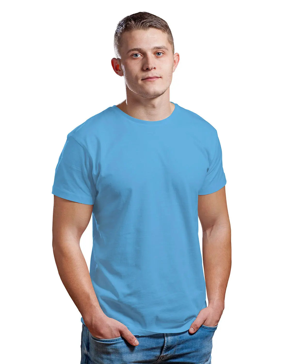 Bayside 9500b Fine Jersey T-shirt - 9500 - Sky Blue