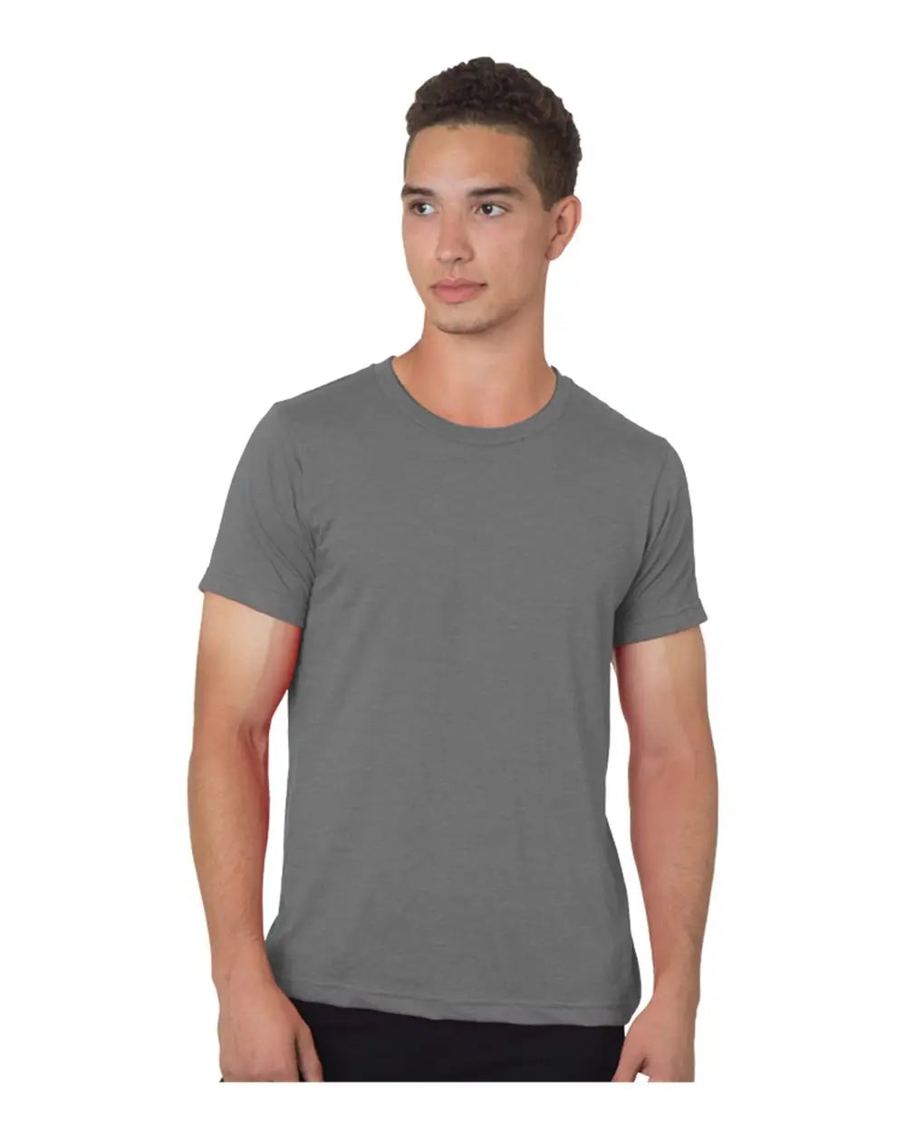 Bayside 9510b 50/50 Fine Jersey T-shirt - 9510 - Heather Charcoal - Adult Xs