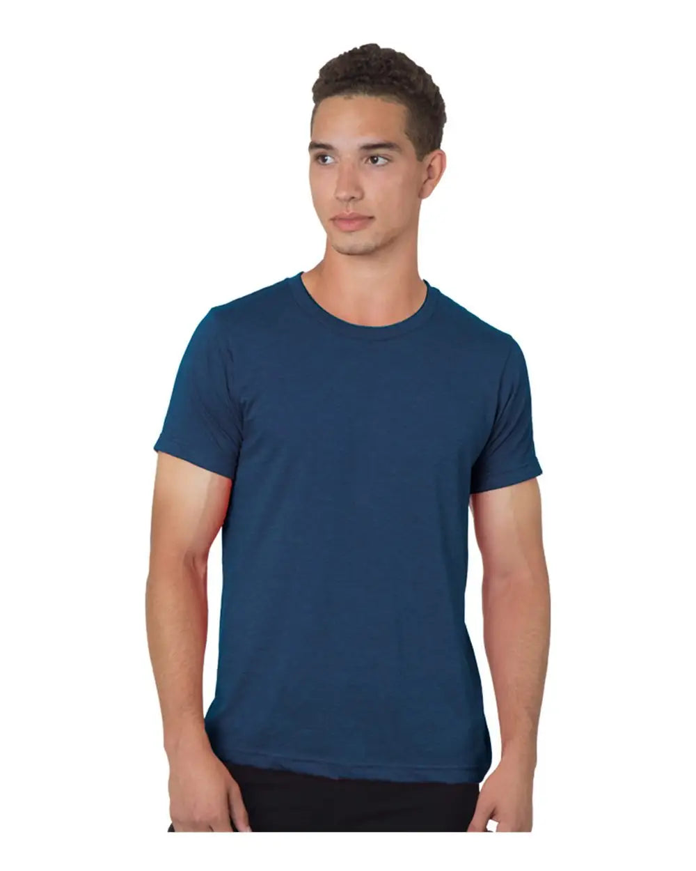 Bayside 9510b 50/50 Fine Jersey T-shirt - 9510 - Heather Navy - Adult Xs